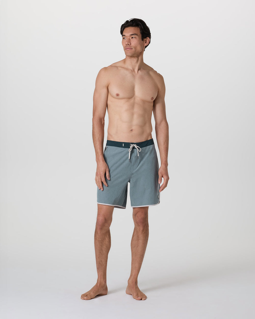 Cruise Boardshort Dusty Blue Linen Texture | Vuori Clothing
