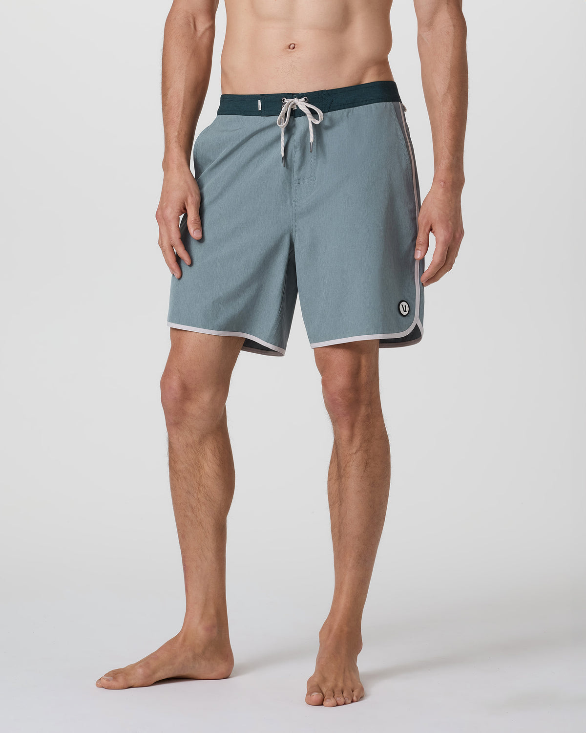 Cruise Boardshort Dusty Blue Linen Texture | Vuori Clothing