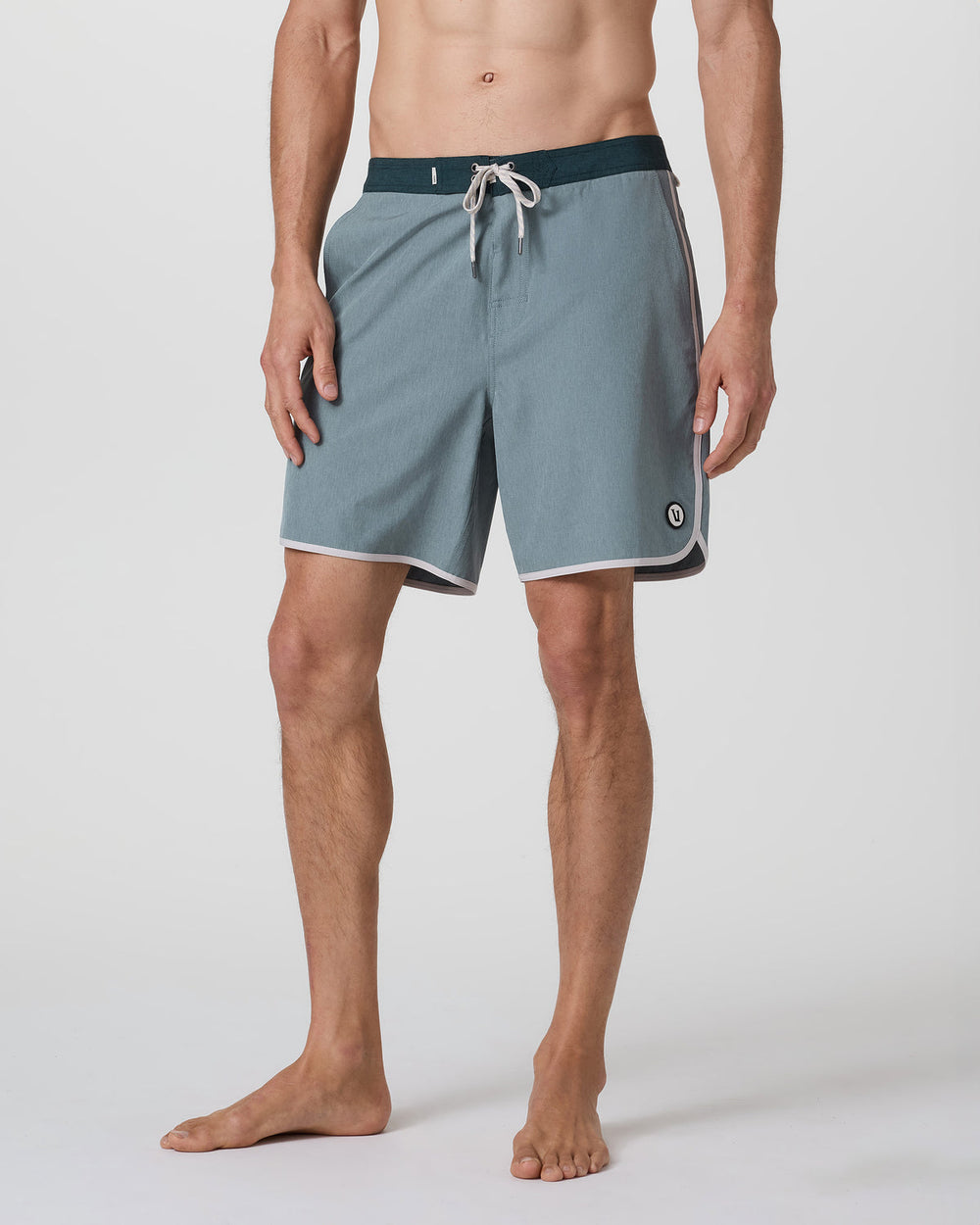 Cruise Boardshort Dusty Blue Linen Texture | Vuori Clothing