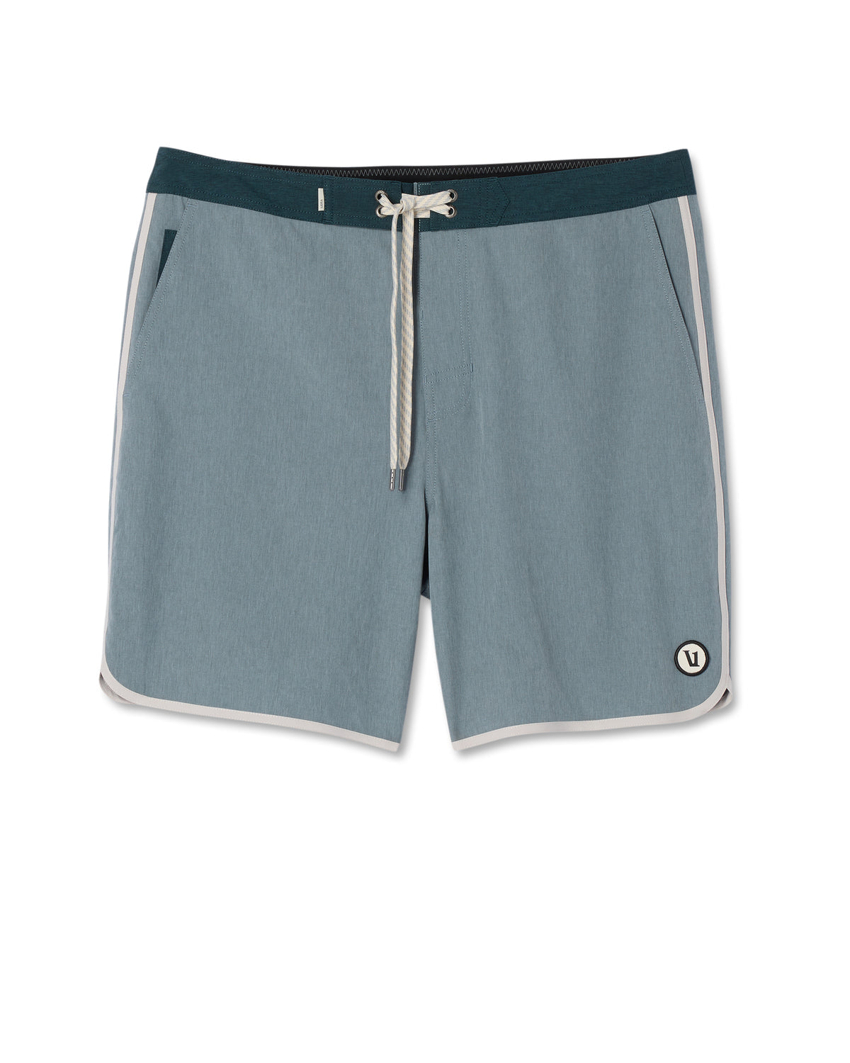 Cruise Boardshort Dusty Blue Linen Texture | Vuori Clothing