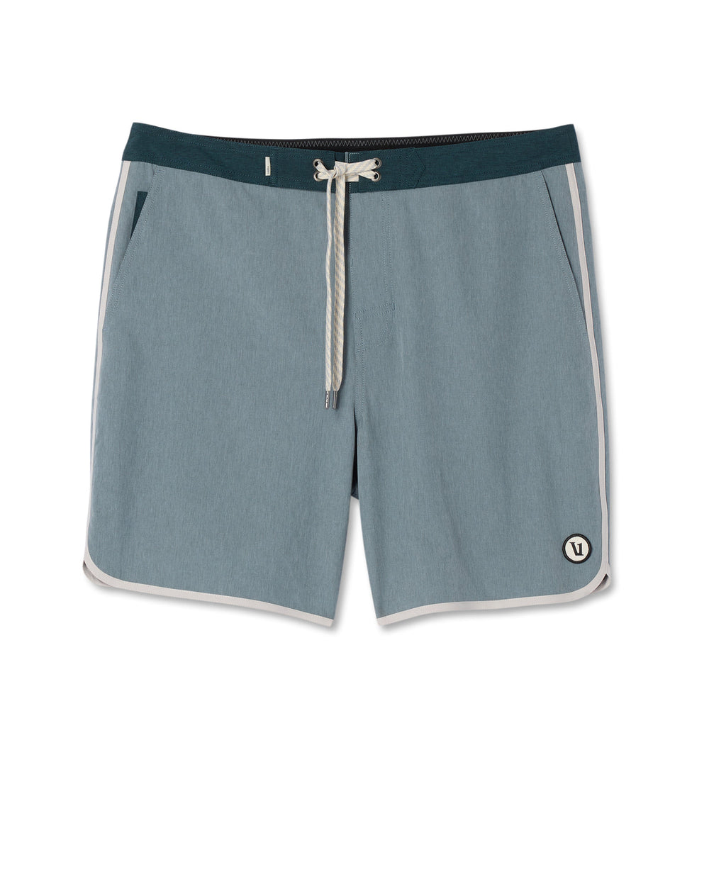 Cruise Boardshort Dusty Blue Linen Texture | Vuori Clothing