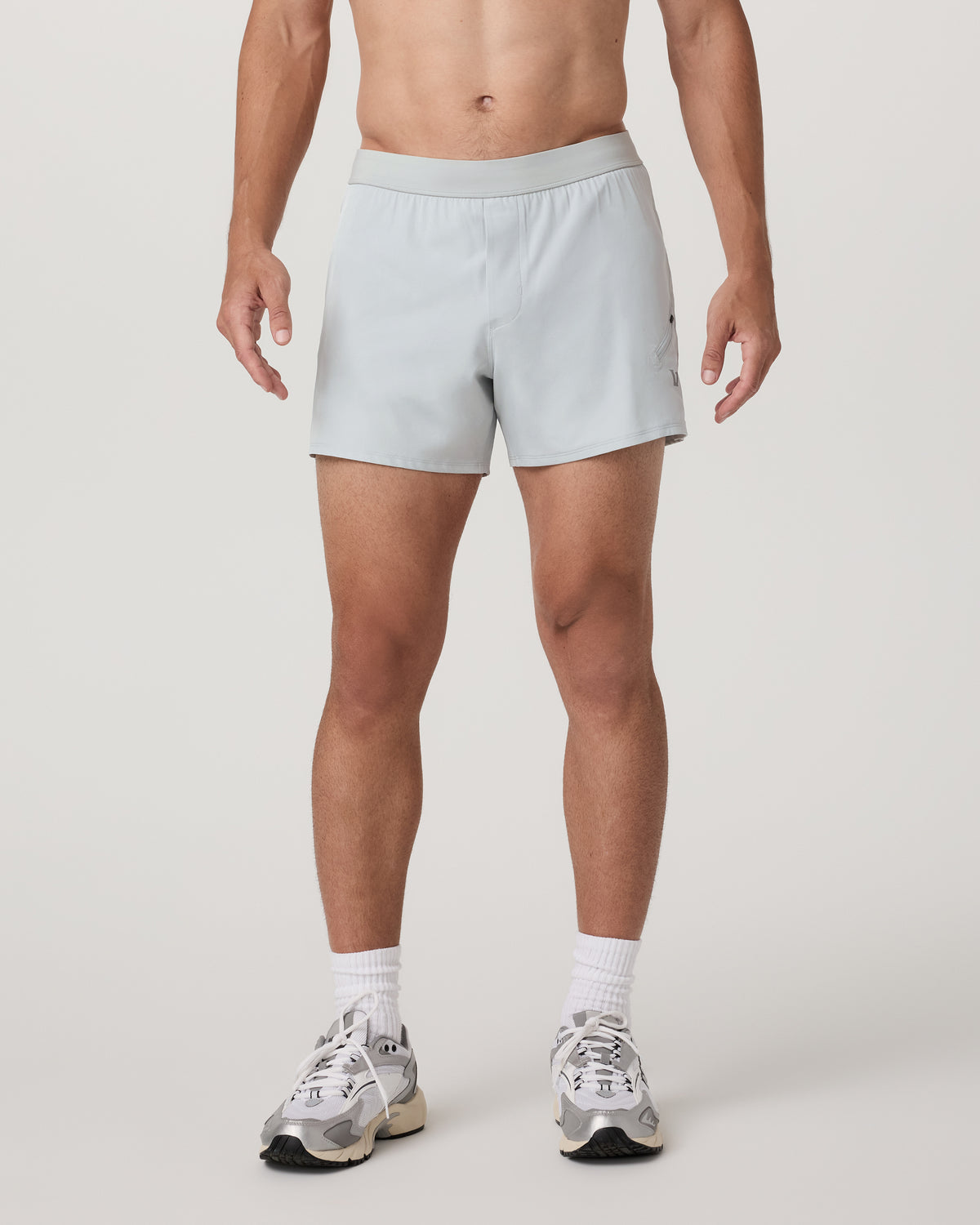 Qualify Short Lined 5" Men's Sky Grey Training Shorts | Vuori On sale