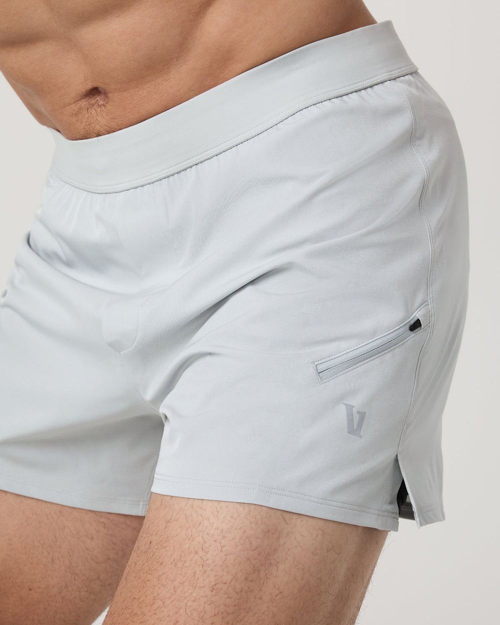 Qualify Short Lined 5" Men's Sky Grey Training Shorts | Vuori On sale
