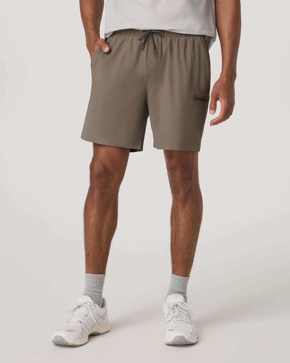 Grafton Short Unlined 7" Men's Training Shorts in Bark | Vuori For sale
