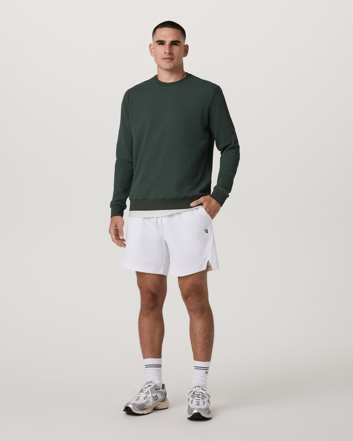 Crosscourt Short Unlined 7" Men's White Tennis Shorts | Vuori Online