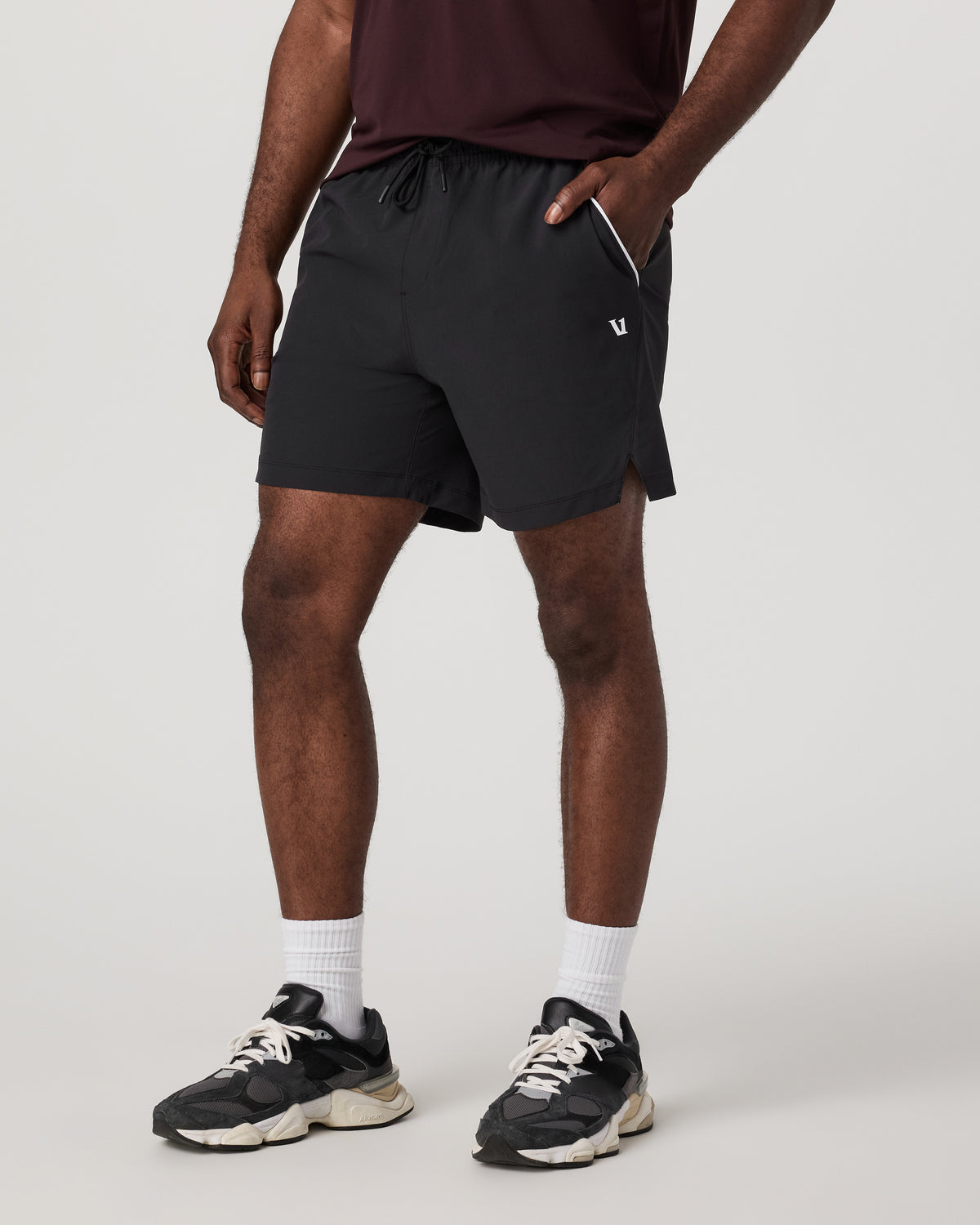Crosscourt Short Unlined 7" Men's Black Tennis Shorts | Vuori Clothing