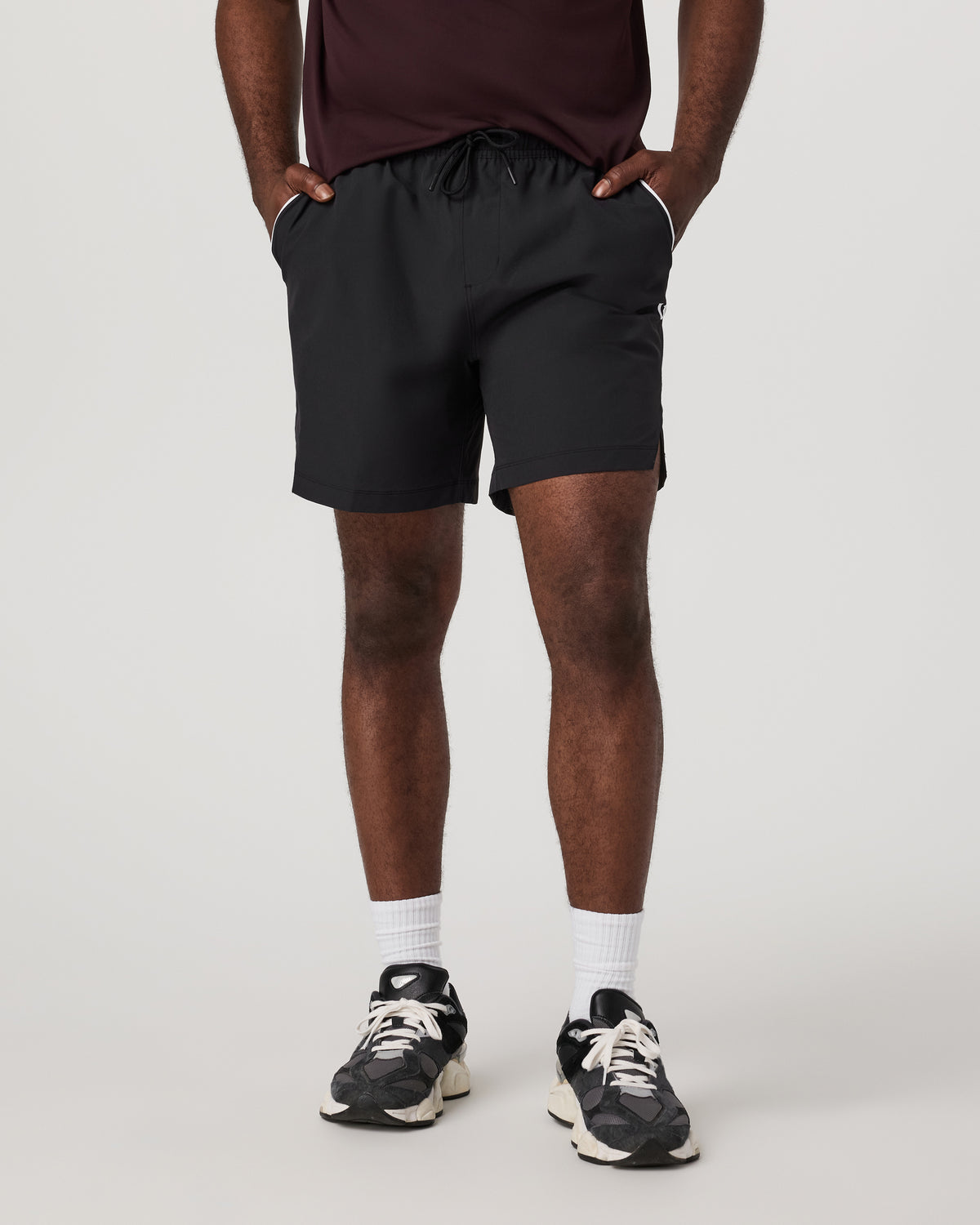 Crosscourt Short Unlined 7" Men's Black Tennis Shorts | Vuori Clothing