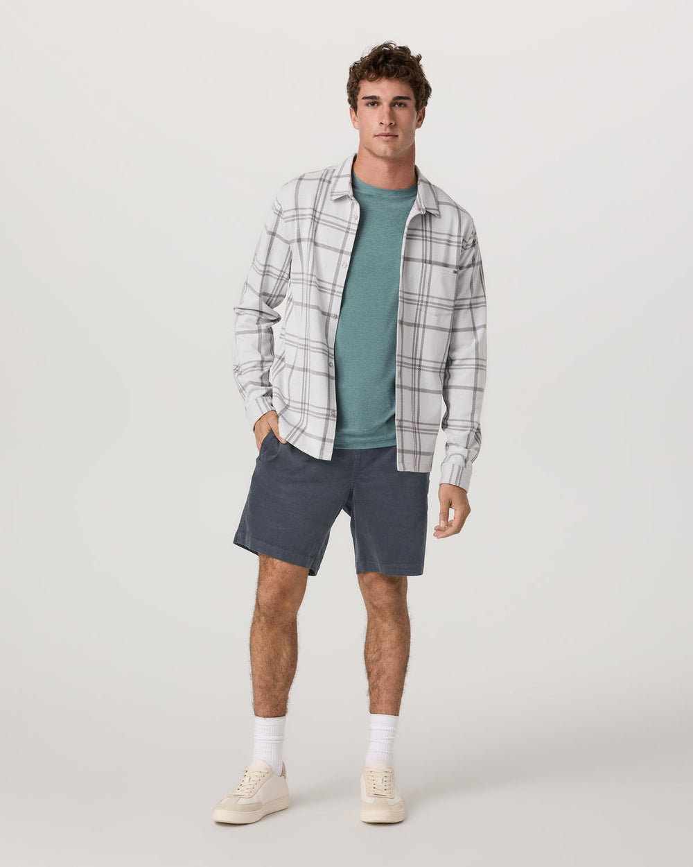 Optimist Elastic Waist Short 8" Men's Charcoal Shorts | Vuori