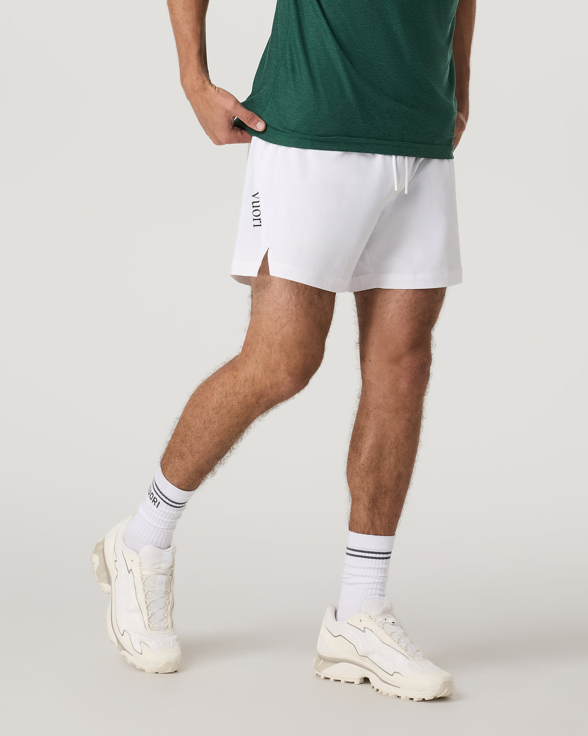 Crosscourt Short Unlined 5" Men's White Tennis Shorts | Vuori Clothing