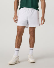 Crosscourt Short Unlined 5" Men's White Tennis Shorts | Vuori Clothing