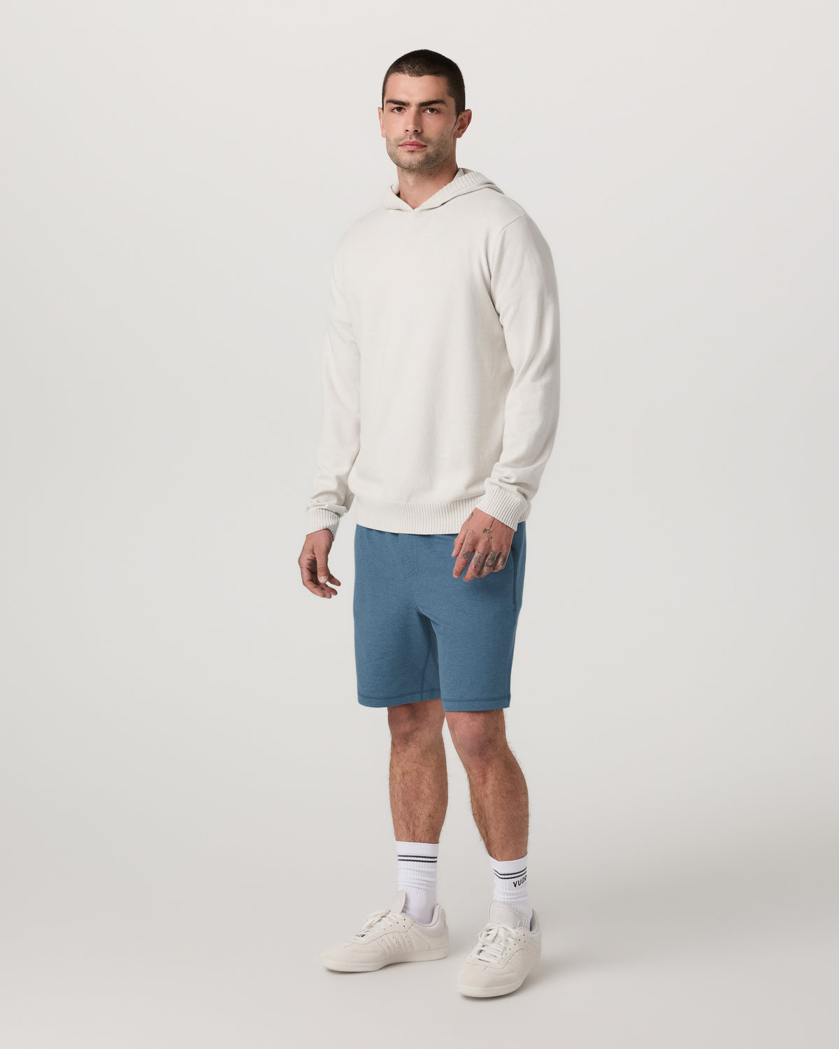 Coronado Short 8" Men's Pool Blue Heather Lounge Short | Vuori