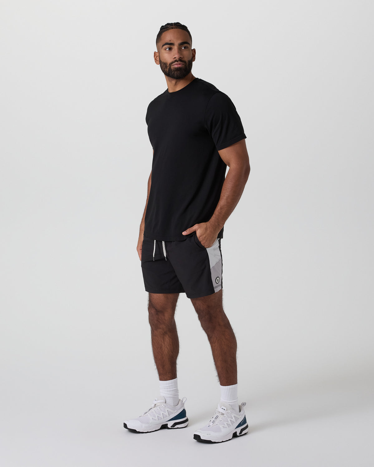 Kore Short X2 Lined Classic Fit 7" Black/Salt/Amethyst Grey | Vuori Discount