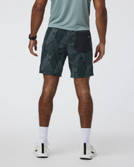 Kore Short Lined 7" Men's Black Leaves Athletic Shorts | Vuori Sale