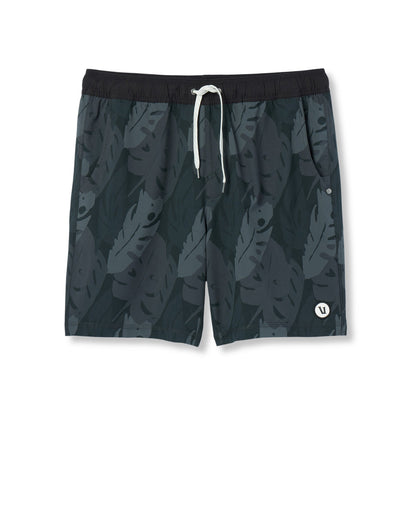 Kore Short Lined 7" Men's Black Leaves Athletic Shorts | Vuori Sale