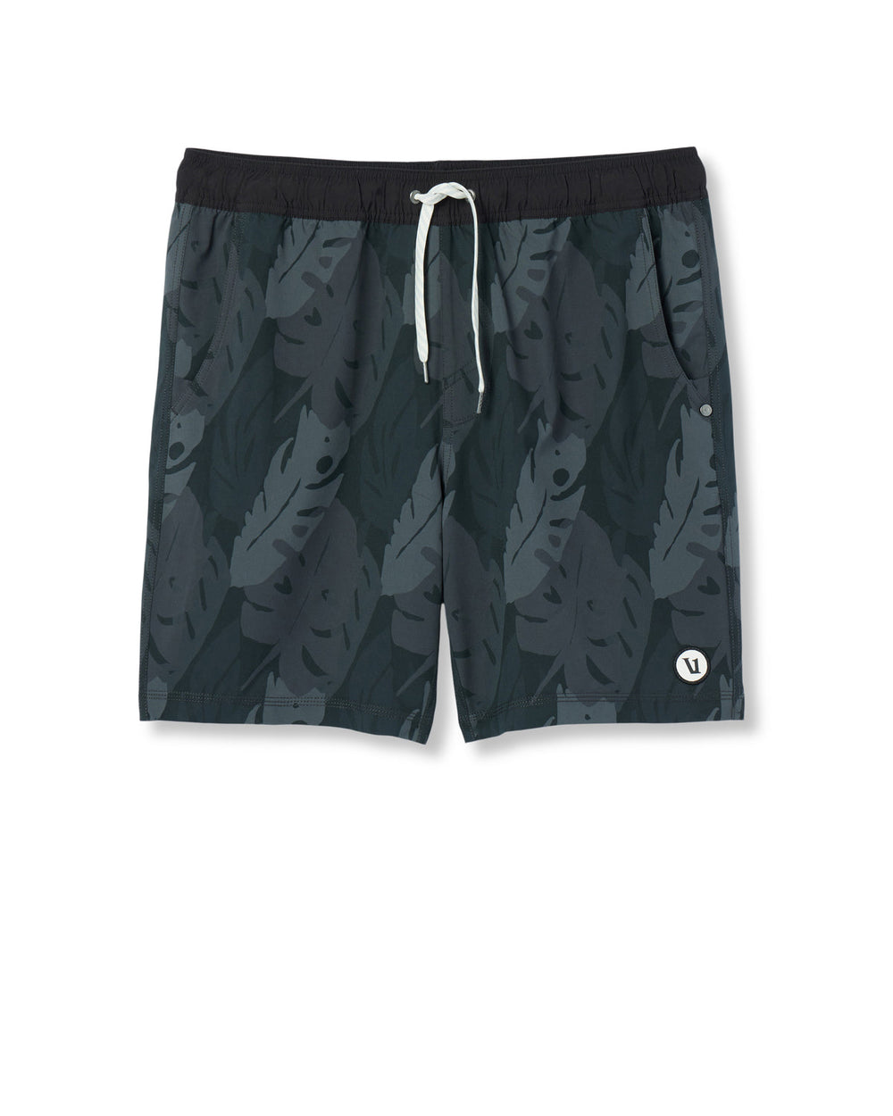 Kore Short Lined 7" Men's Black Leaves Athletic Shorts | Vuori Sale
