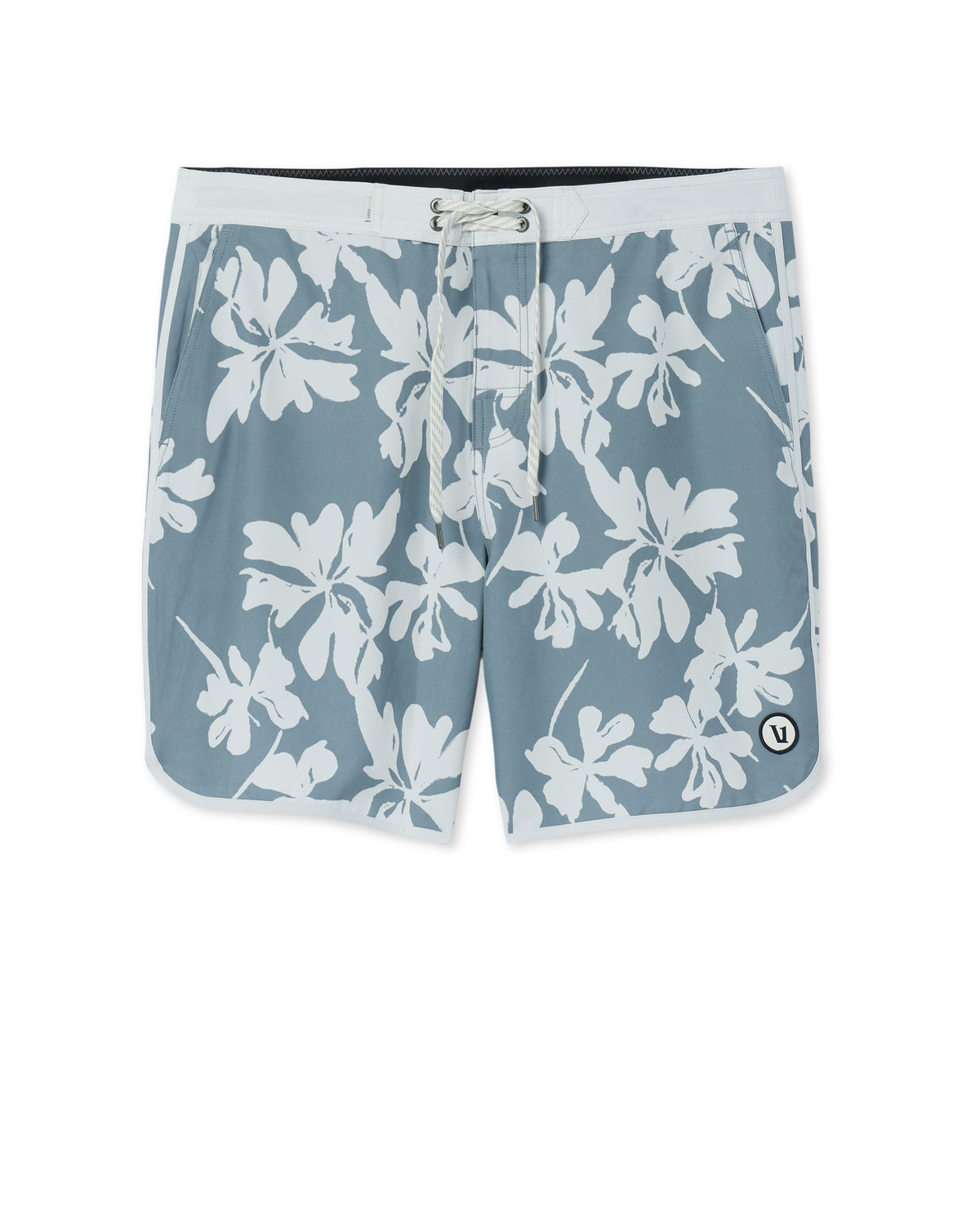 Cruise Boardshort Dusty Blue Plumeria | Vuori US