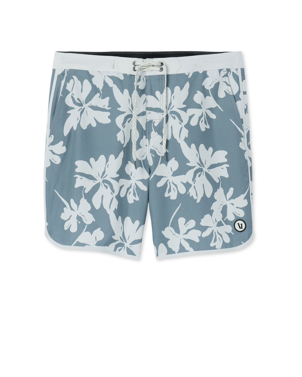 Cruise Boardshort Dusty Blue Plumeria | Vuori US