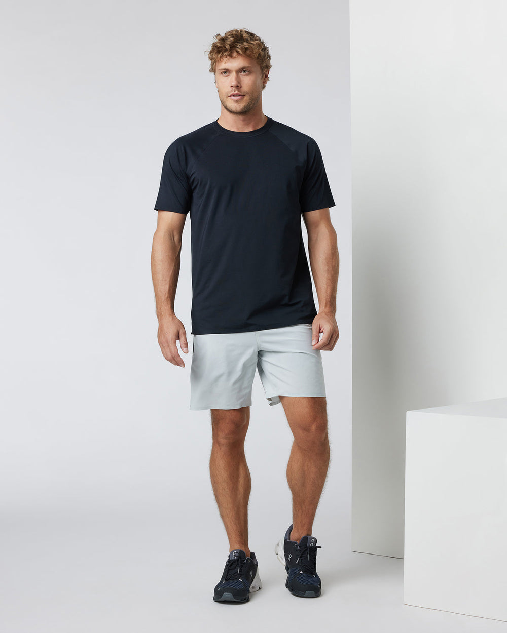 Domain Performance Short Sky Grey Workout Shorts | Vuori