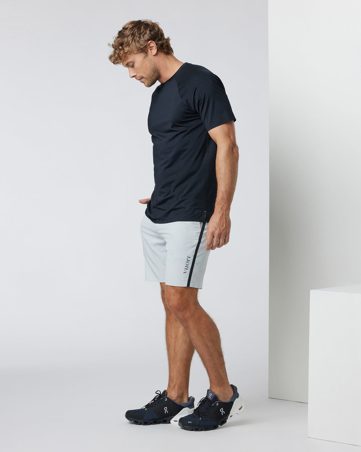Domain Performance Short Sky Grey Workout Shorts | Vuori