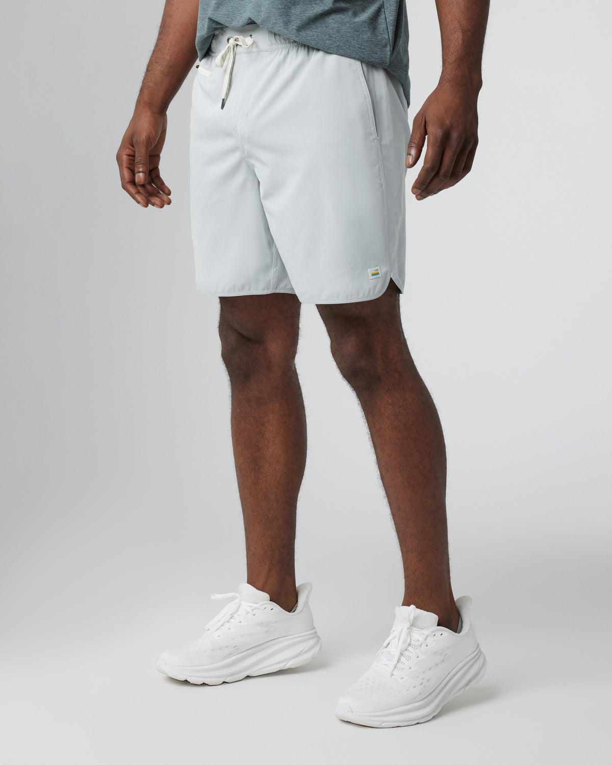 Banks Short Sky Grey Linen Texture Active Shorts | Vuori Online