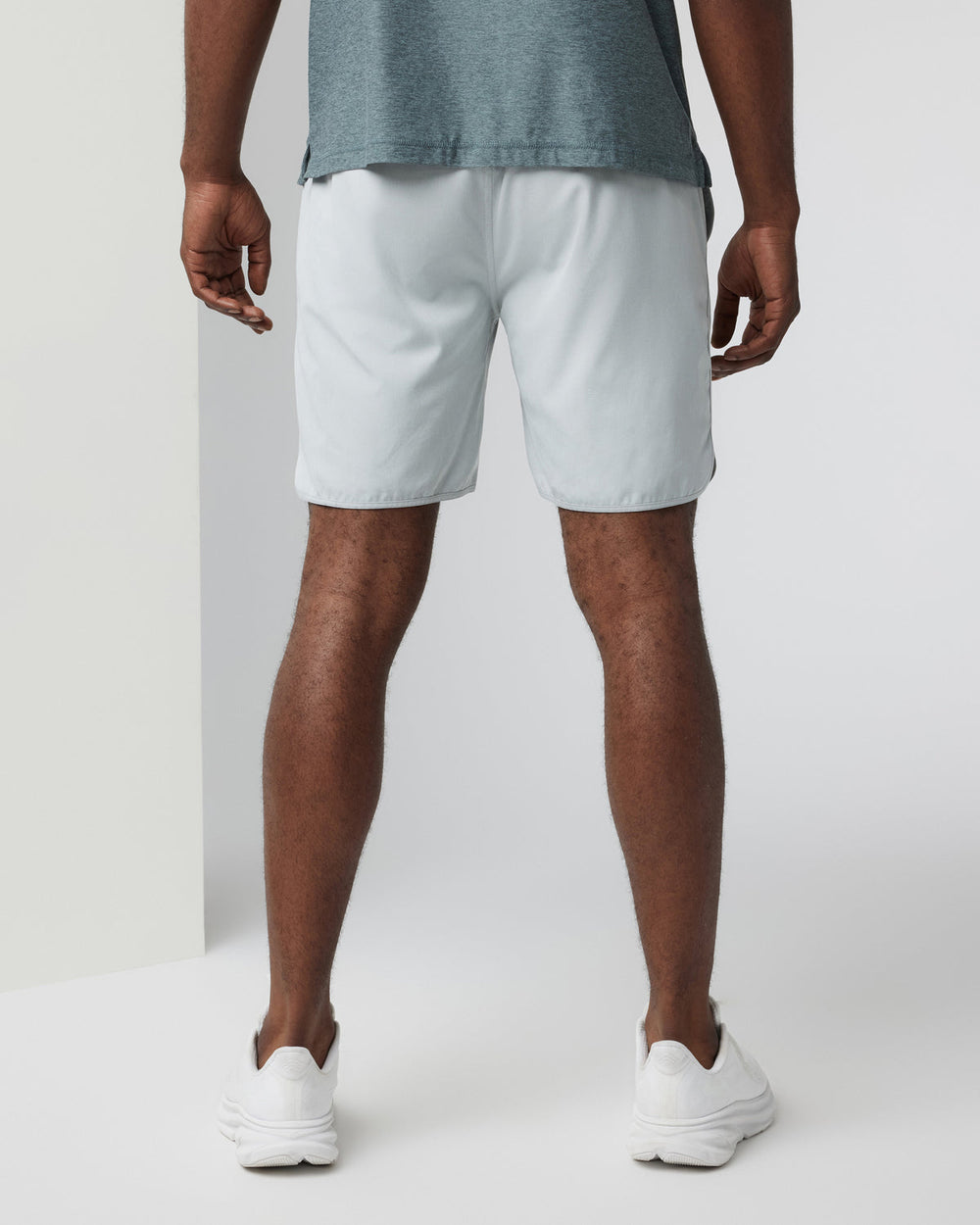 Banks Short Sky Grey Linen Texture Active Shorts | Vuori Online
