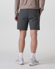 Cascade Crinkle Elastic Waist Short Classic Fit 8" Charcoal | Vuori US
