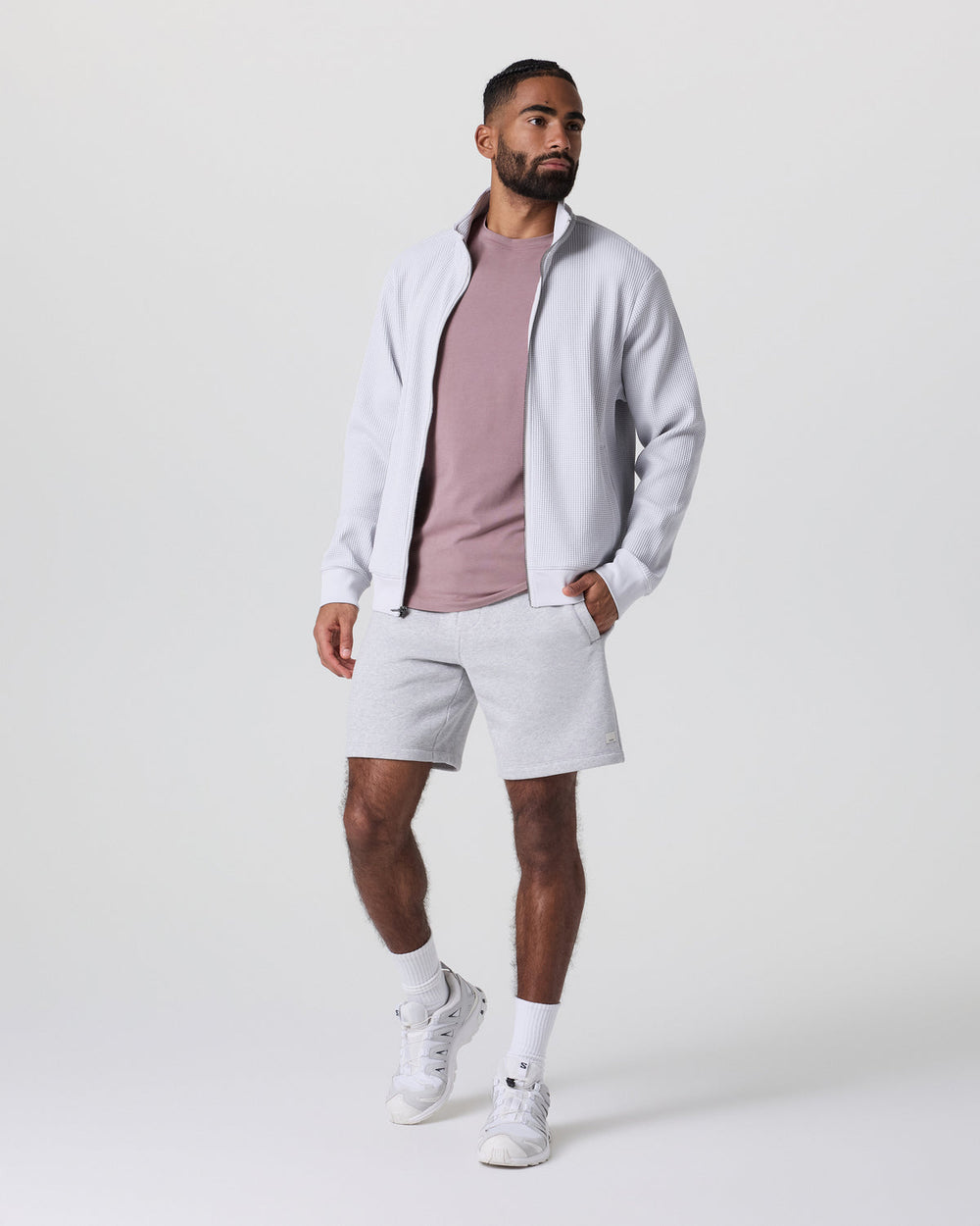 Seaside Short Classic Fit 8" Light Heather Grey | Vuori Clothing