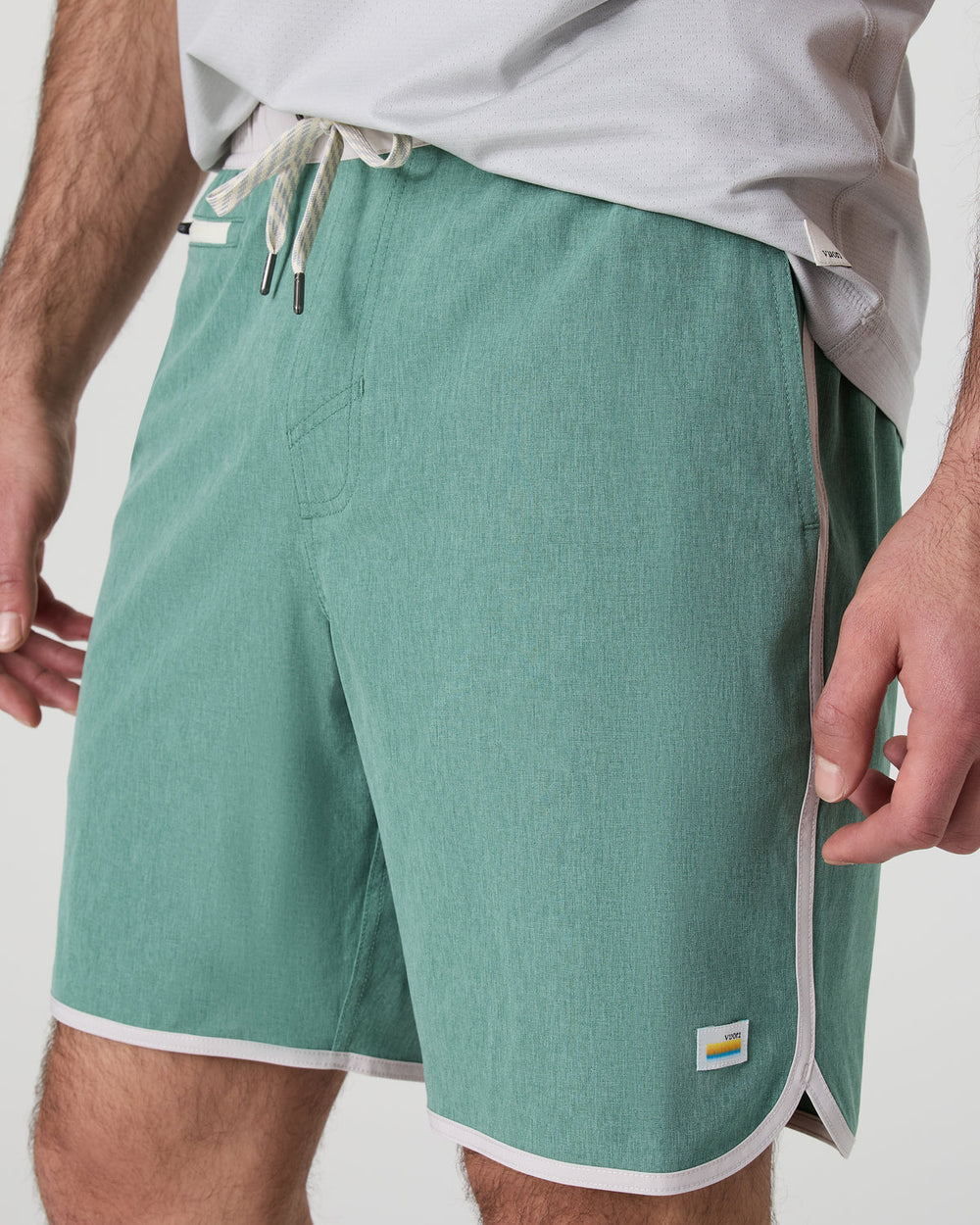 Banks Short Hedge Green Linen Texture | Vuori Discount