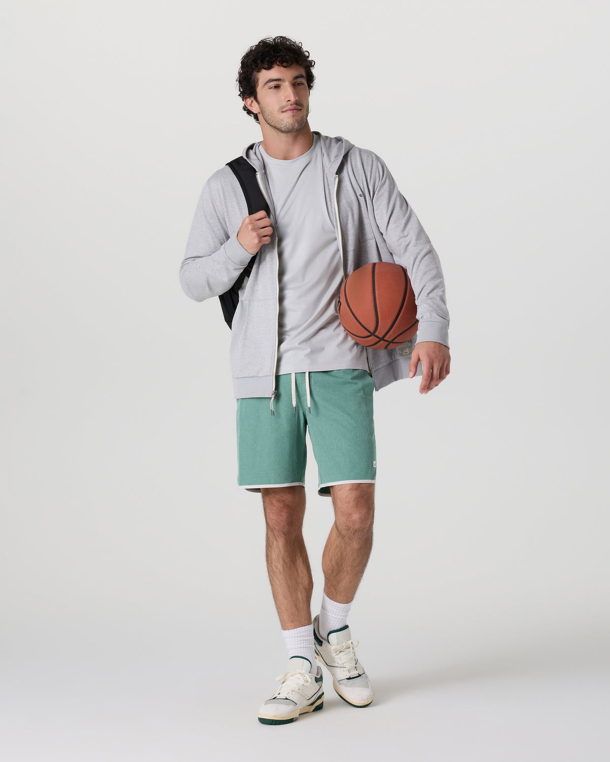 Banks Short Hedge Green Linen Texture | Vuori Discount