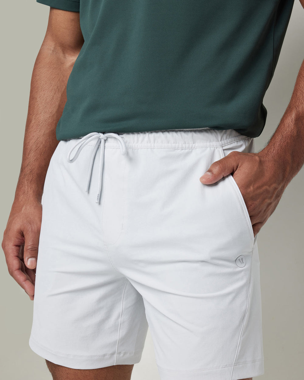 Crosscourt Short Men's Frost Grey Tennis Shorts | Vuori Outlet