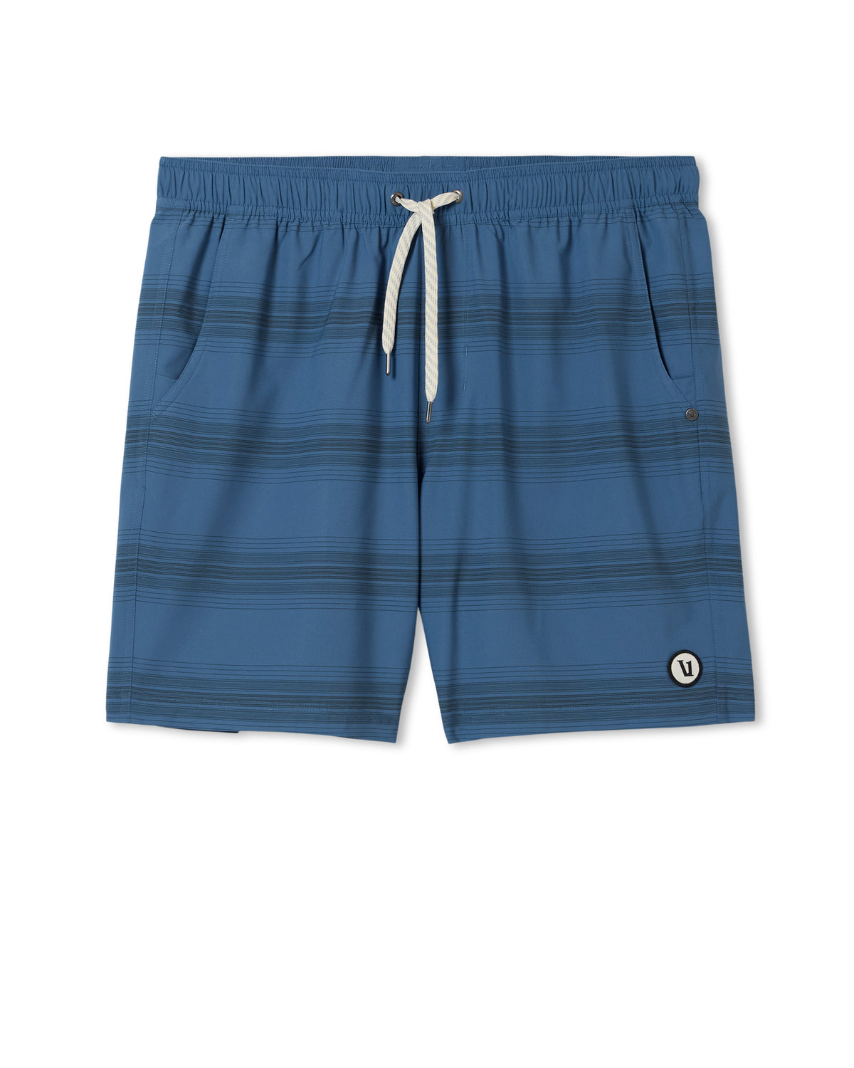 Kore Short Lined 7" Sea Gradient Stripe Athletic Shorts | Vuori