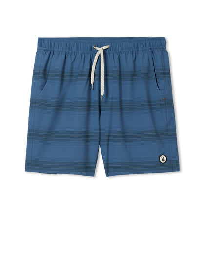 Kore Short Lined 7" Sea Gradient Stripe Athletic Shorts | Vuori
