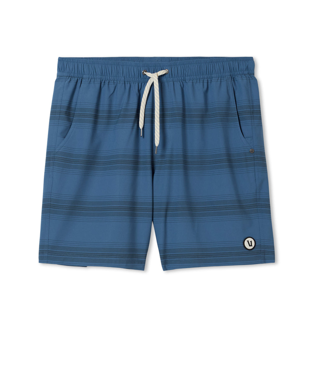 Kore Short Lined 7" Sea Gradient Stripe Athletic Shorts | Vuori
