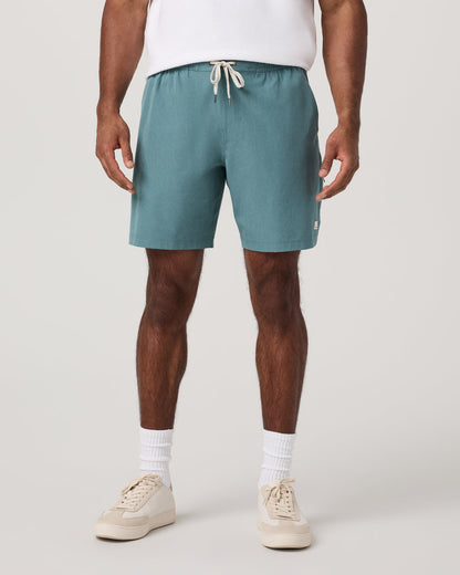 Banks Session Short Unlined 7" Bluegrass Linen Texture | Vuori Online