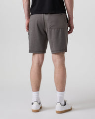 Sunday Performance Utility Short Classic Fit 8" Warm Grey Heather | Vuori Clothing