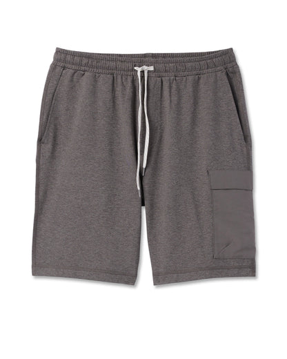 Sunday Performance Utility Short Classic Fit 8" Warm Grey Heather | Vuori Clothing