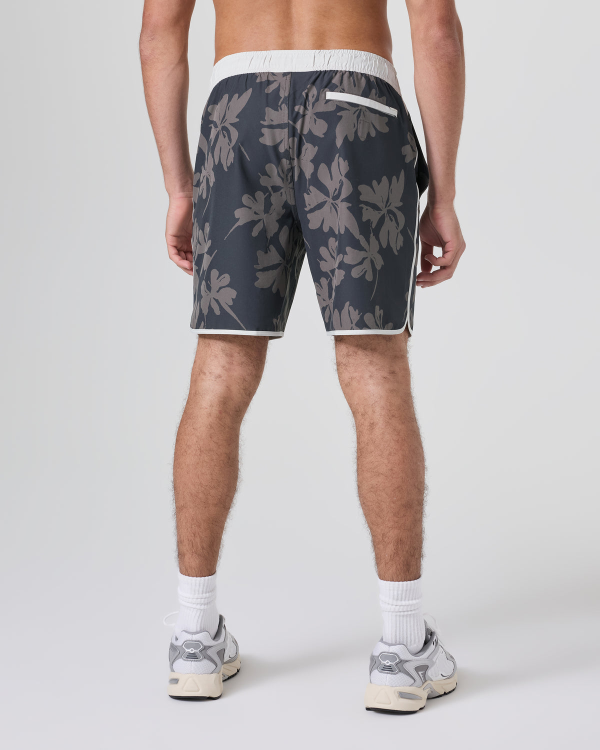 Banks Short Dark Pewter Plumeria Athletic Shorts | Vuori Clothing