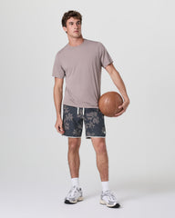 Banks Short Dark Pewter Plumeria Athletic Shorts | Vuori Clothing