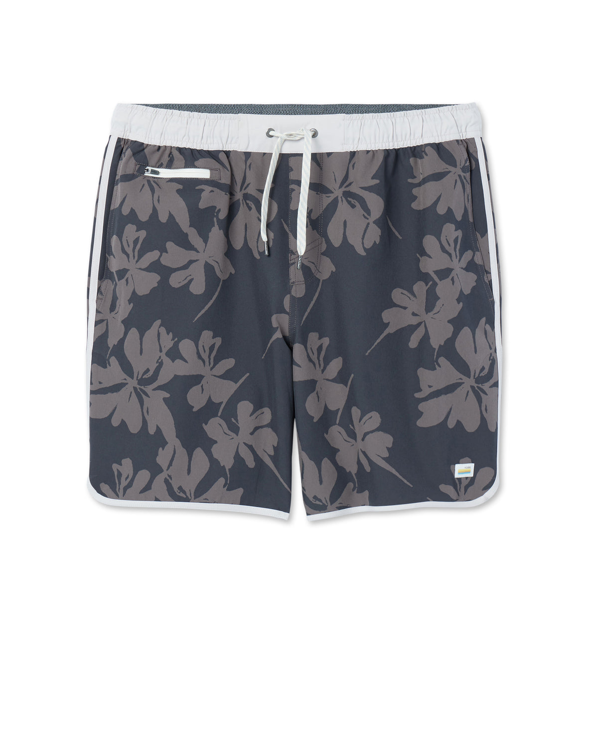 Banks Short Dark Pewter Plumeria Athletic Shorts | Vuori Clothing