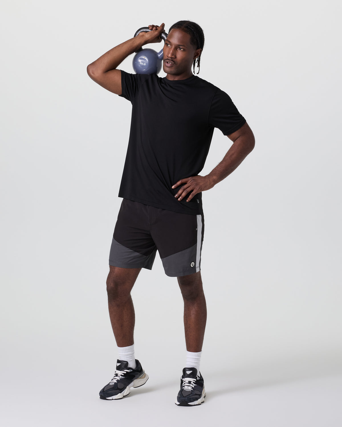 Kore Short X1 Lined Classic Fit 7" Black/Dark Pewter/Salt | Vuori US