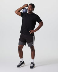 Kore Short X1 Lined Classic Fit 7" Black/Dark Pewter/Salt | Vuori US