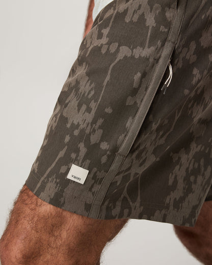 Banks Session Short Unlined 7" Root Earth Linen Texture | Vuori Online