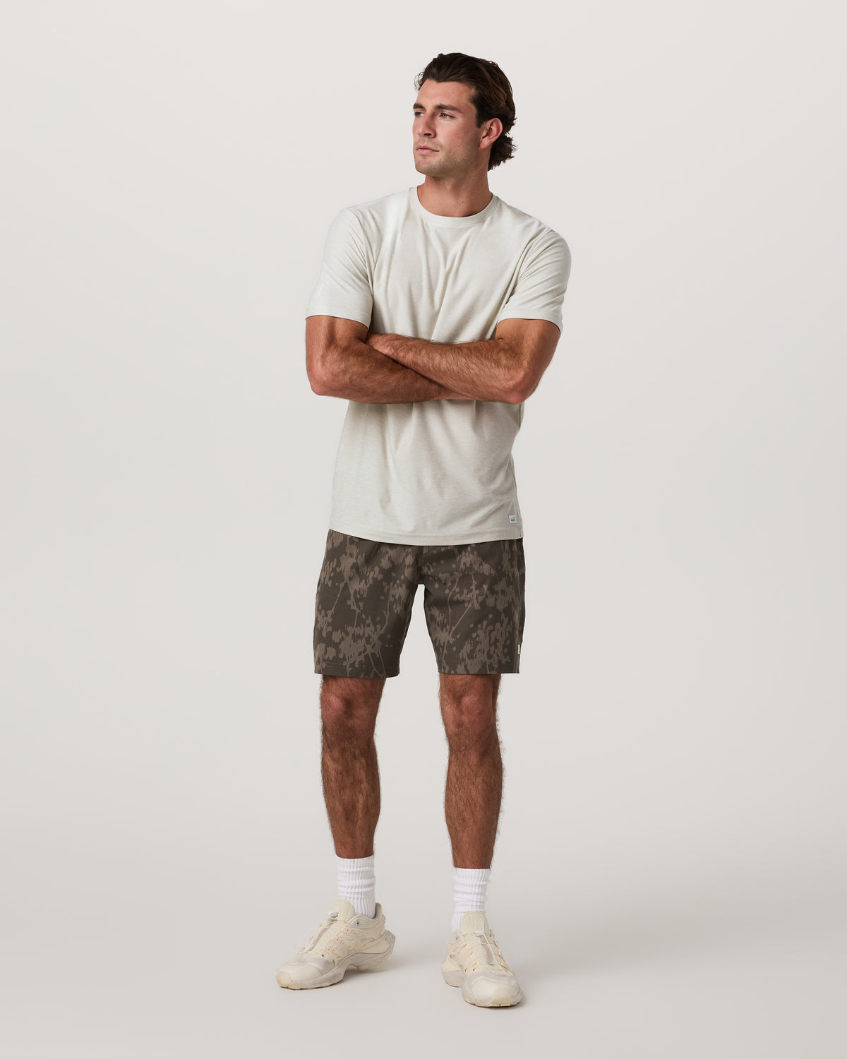 Banks Session Short Unlined 7" Root Earth Linen Texture | Vuori Online