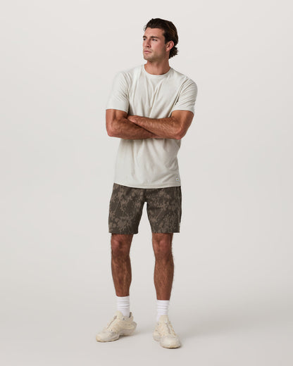 Banks Session Short Unlined 7" Root Earth Linen Texture | Vuori Online