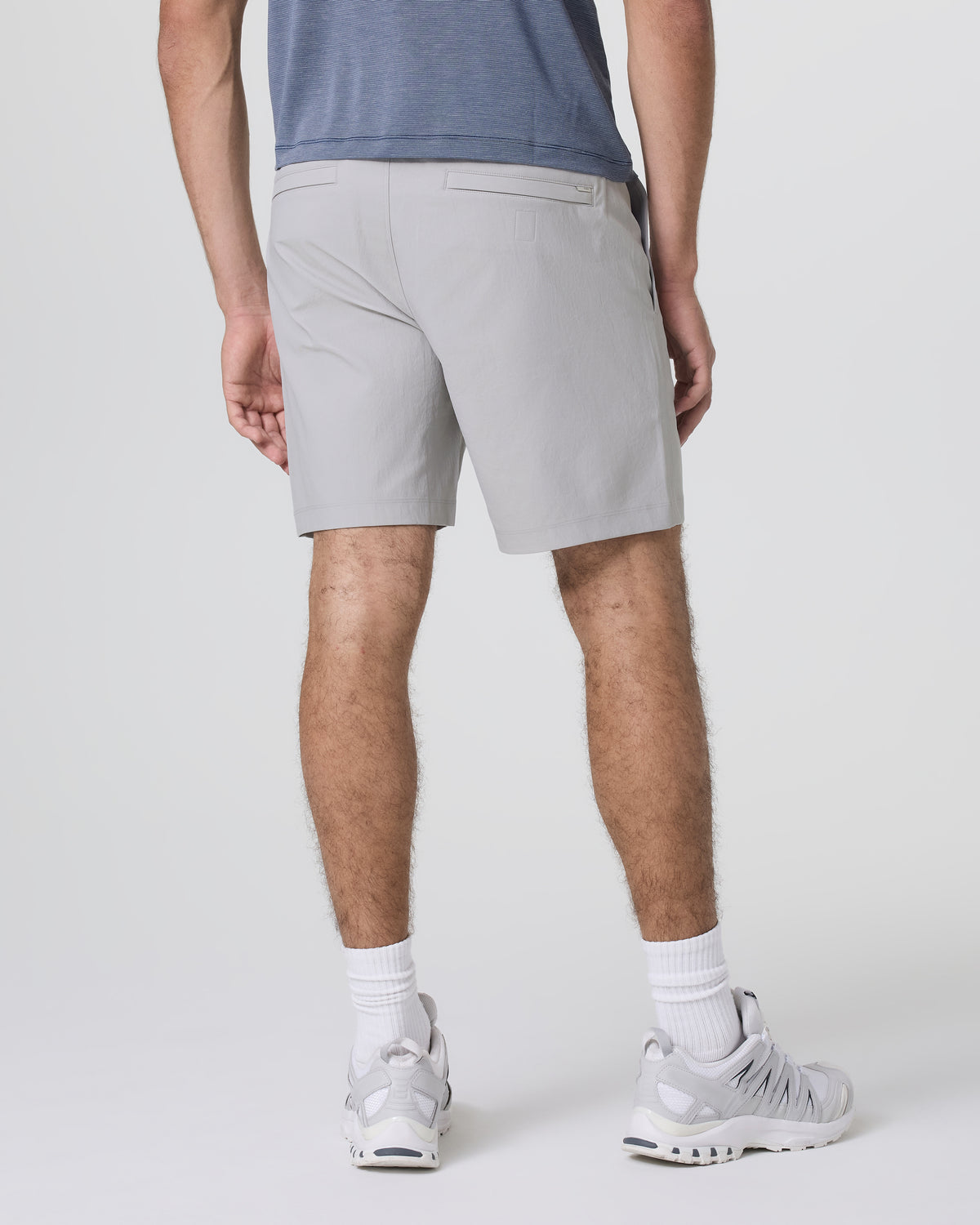 Cascade Crinkle Elastic Waist Short Classic Fit 8" Fog | Vuori