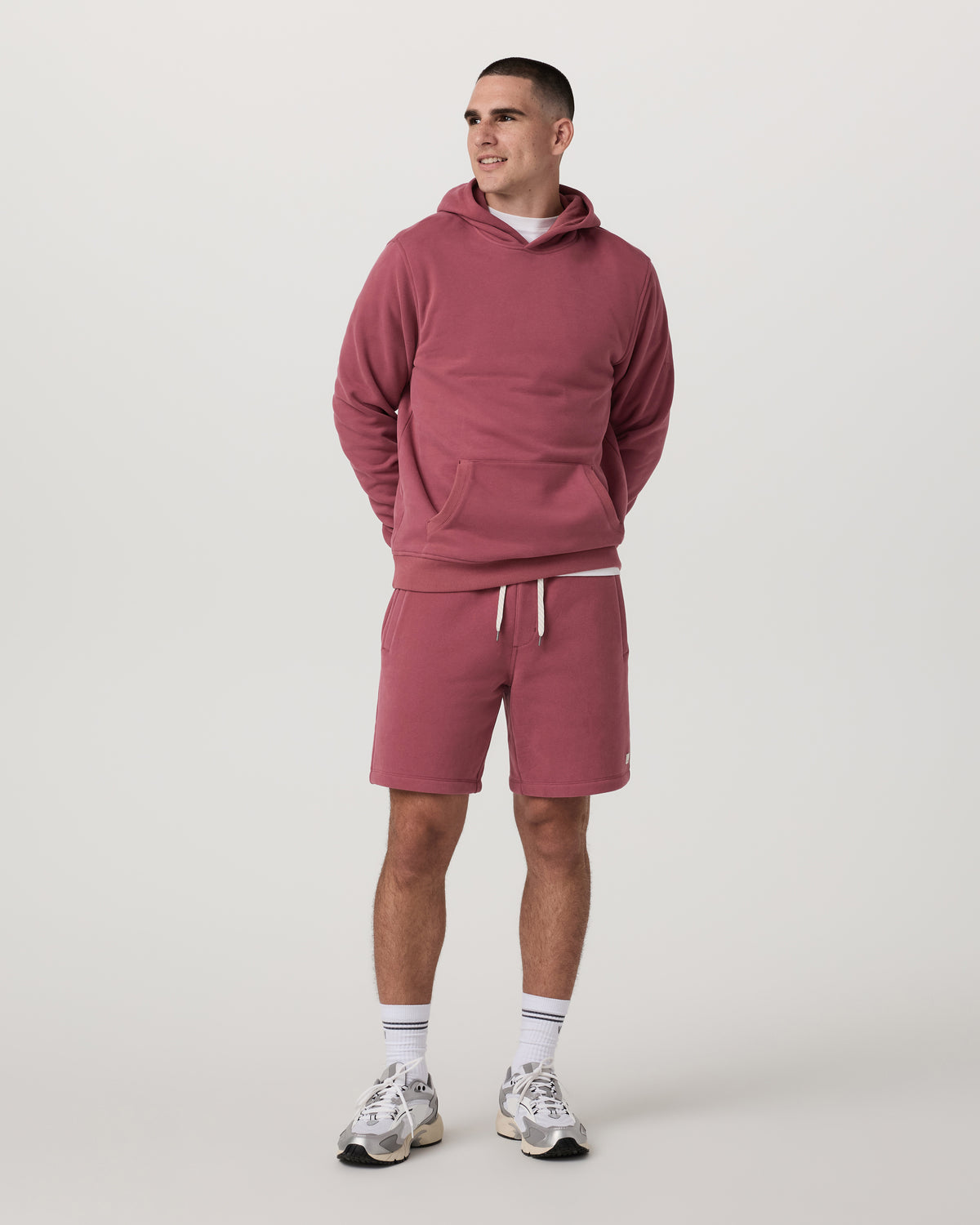 Seaside Short 8" Relaxed Men's Berry Lounge Shorts | Vuori On sale