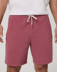 Seaside Short 8" Relaxed Men's Berry Lounge Shorts | Vuori On sale