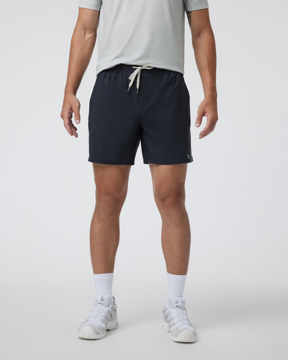 Trail Short 2.0 Black/Heather Grey Running Shorts | Vuori On sale
