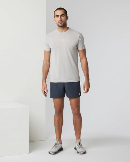 Banks Short 5" Navy Linen Texture Athletic Shorts | Vuori On sale