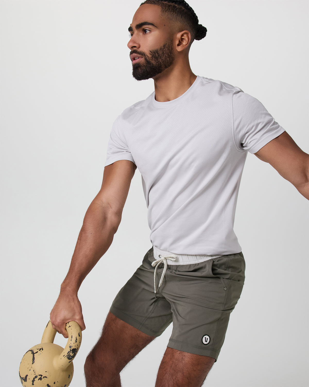 Kore Short Lined 7" Men's Warm Grey Athletic Shorts | Vuori Clothing